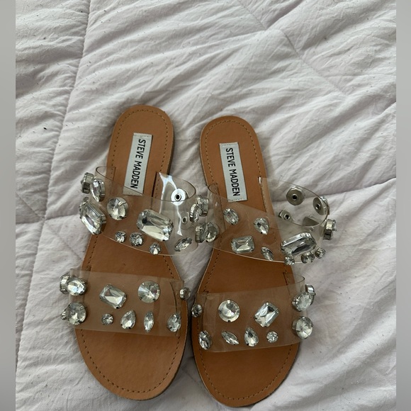 Only wore once Steven Madden jeweled sandals - Picture 1 of 3